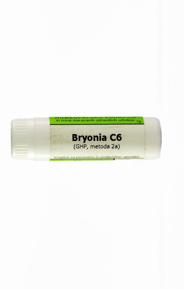 Bryonia C6 homeopatske kroglice, 1 g Bryonia C6 homeopatske kroglice, 1 g