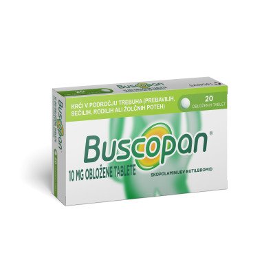 Buscopan 10 mg obložene tablete, 20 tablet Buscopan 10 mg obložene tablete, 20 tablet