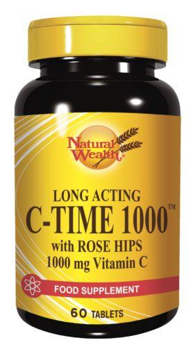 Natural Wealth Vitamin C 1000 mg tablete s podaljšanim sproščanjem, 60 tablet