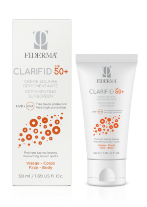 Fiderma Clarifid depigmentacijska sončna krema za obraz in telo ZF50+, 50 ml