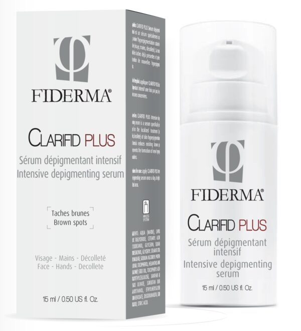 Fiderma Clarifid Plus intenzivni depigmentacijski serum za obraz, roke in dekolte, 15 ml Fiderma Clarifid Plus intenzivni depigmentacijski serum za obraz, roke in dekolte, 15 ml