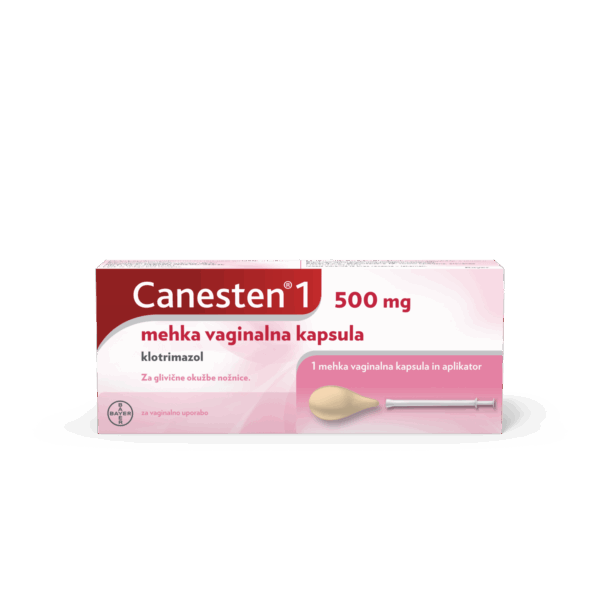 Canesten 1 500 mg, 1 mehka vaginalna kapsula + aplikator Canesten 1 500 mg, 1 mehka vaginalna kapsula + aplikator