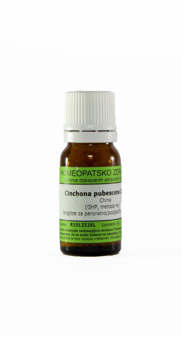 Cinchona pubescens C200 homeopatske kroglice, 10 g Cinchona pubescens C200 homeopatske kroglice, 10 g