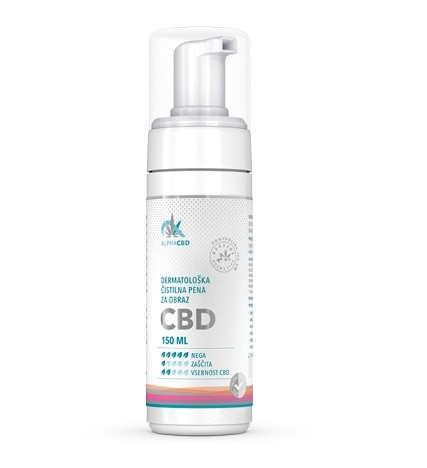Alpha CBD Dermatološka čistilna pena, 150 ml Alpha CBD Dermatološka čistilna pena, 150 ml