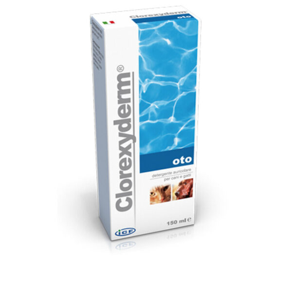 Clorexyderm OTO raztopina za pse in mačke za čiščenje in nego uhljev, 150 ml Clorexyderm OTO raztopina za pse in mačke za čiščenje in nego uhljev, 150 ml
