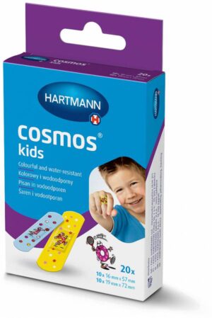 Cosmos Kids barviti vodoodporni obliži za otroke, 20 obližev