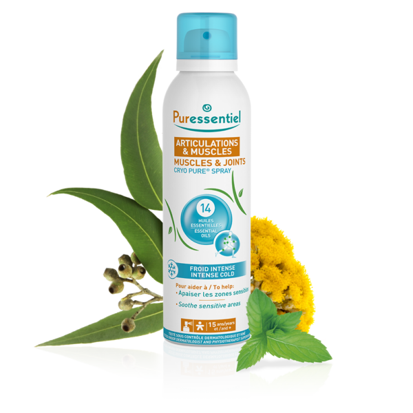 Puressentiel Muscle&Joints Cryo Pure pršilo za mišice in sklepe s 14 eteričnimi olji, 150 ml Puressentiel Muscle&Joints Cryo Pure pršilo za mišice in sklepe s 14 eteričnimi olji, 150 ml