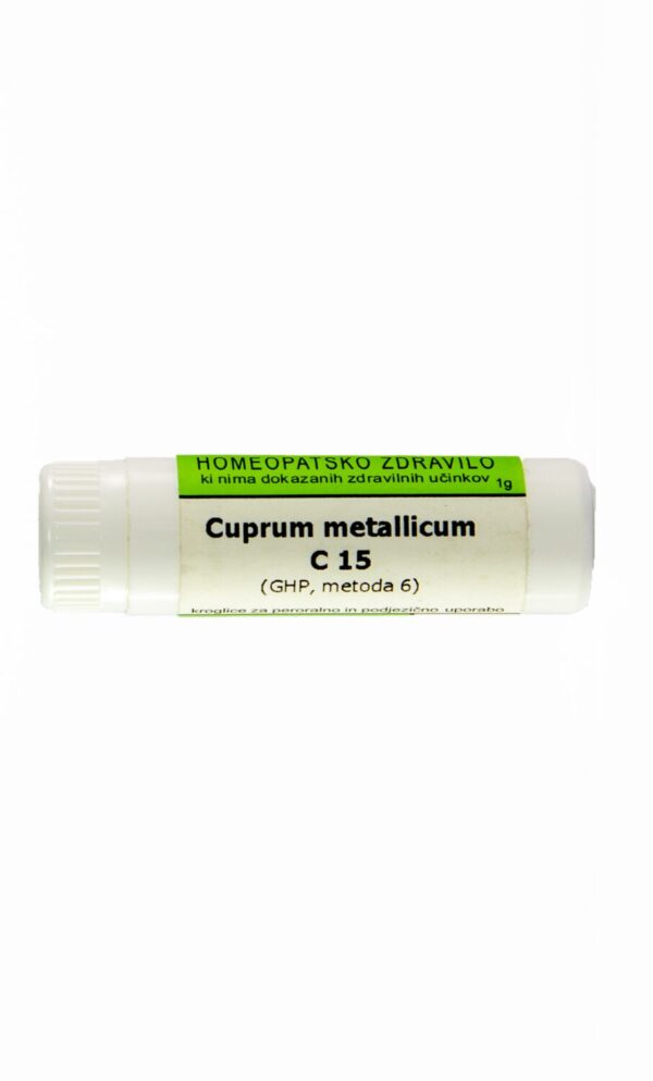 Cuprum metallicum C200 homeopatske kroglice, 1 g