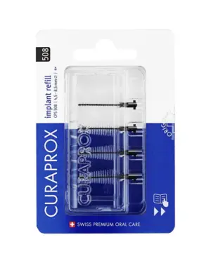 Curaprox CPS 508 Implant medzobne ščetke, refill pakiranje, 4 medzobne ščetke