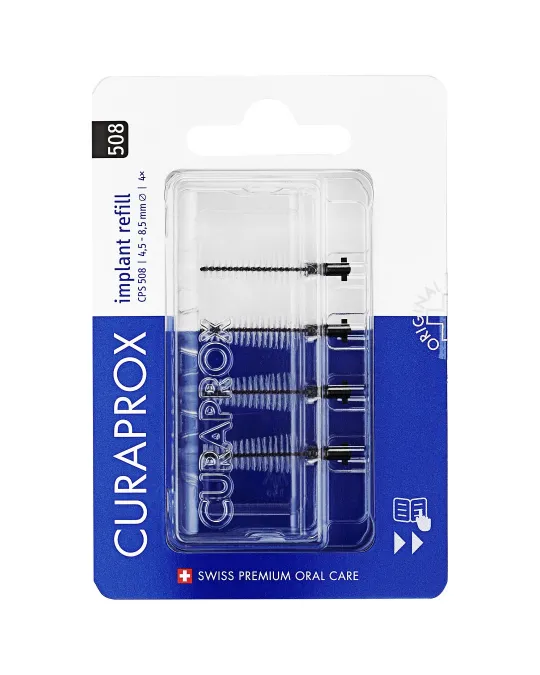 Curaprox CPS 508 Implant medzobne ščetke, refill pakiranje, 4 medzobne ščetke Curaprox CPS 508 Implant medzobne ščetke, refill pakiranje, 4 medzobne ščetke