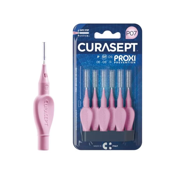 Curasept Proxi Prevention P07 medzobne ščetke – roza, 6 medzobnih ščetk Curasept Proxi Prevention P07 medzobne ščetke – roza, 6 medzobnih ščetk
