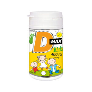 Vitabalans D-Max Kids 400 I.E. žvečljive tablete z vitaminom D3 in ksilitolom z okusom hruške, 90 tablet