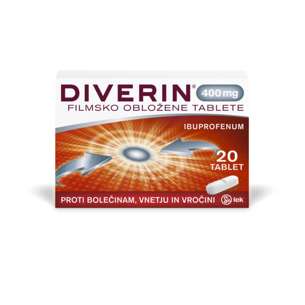 Diverin 400 mg filmsko obložene tablete, 20 tablet Diverin 400 mg filmsko obložene tablete, 20 tablet