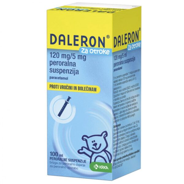 Daleron za otroke 120 mg/5 ml, peroralna suspenzija, 100 ml Daleron za otroke 120 mg/5 ml, peroralna suspenzija, 100 ml