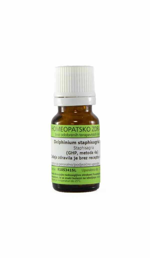 Delphinium staphisagria C12 homeopatske kroglice, 10 g Delphinium staphisagria C12 homeopatske kroglice, 10 g