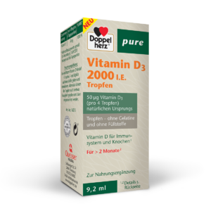 Doppelherz PURE Vitamin D3 2000 I.E. kapljice, 9,2 ml