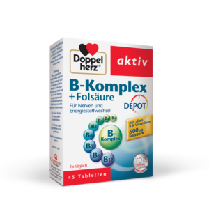 Doppelherz Aktiv B kompleks + folna kislina DEPO tablete, 45 tablet