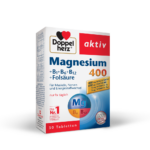 Doppelherz Aktiv Magnezij 400 + B vitamini + folna kislina tablete, 30 tablet