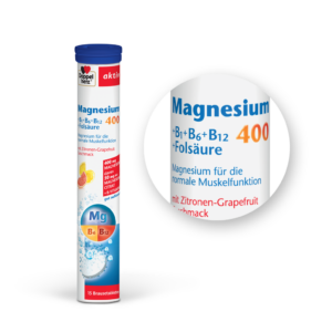 Doppelherz Aktiv Magnezij 400 + B vitamini + folna kislina šumeče tablete, 15 tablet