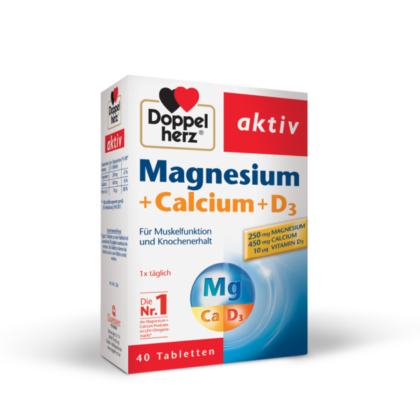 Doppelherz Aktiv Magnezij + Kalcij + D3 tablete, 40 tablet Doppelherz Aktiv Magnezij + Kalcij + D3 tablete, 40 tablet