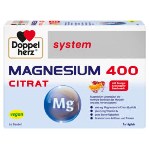 Doppelherz System Magnezij 400 citrat granulat za raztapljanje, 20 vrečk