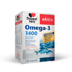 Doppelherz Aktiv olje morskih rib z omega-3 1400 mg kapsule, 120 kapsul