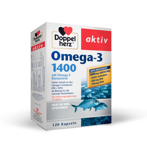 Doppelherz Aktiv olje morskih rib z omega-3 1400 mg kapsule, 120 kapsul Doppelherz Aktiv olje morskih rib z omega-3 1400 mg kapsule, 120 kapsul