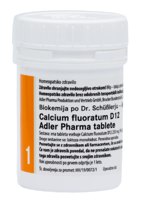 Schüsslerjeva sol št. 1 Calcium fluoratum D12, 400 tablet