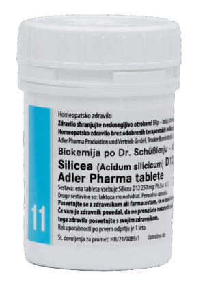 Schüsslerjeva sol št. 11 Silicea (Acidum silicicum) D12, 400 tablet