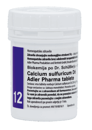 Schüsslerjeva sol št. 12 Calcium sulfuricum D6, 400 tablet