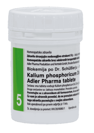 Schüsslerjeva sol št. 5 Kalium phosphoricum D6, 400 tablet