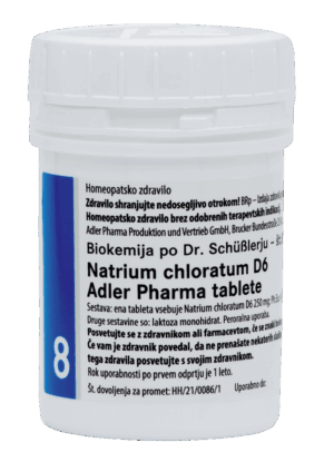 Schüsslerjeva sol št. 8 Natrium chloratum D6, 400 tablet