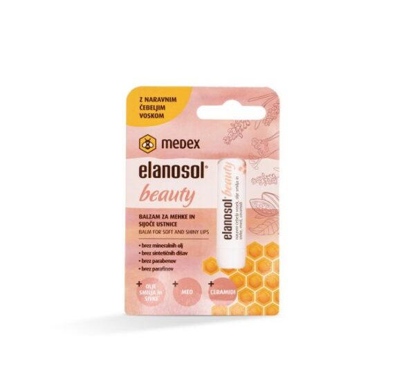 Medex Elanosol Beauty balzam za mehke in sijoče ustnice, 4,5 g Medex Elanosol Beauty balzam za mehke in sijoče ustnice, 4,5 g