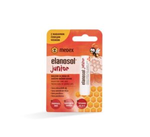 Medex Elanosol Junior balzam za nego in zaščito nežnih otroških ustnic, 4,5 g