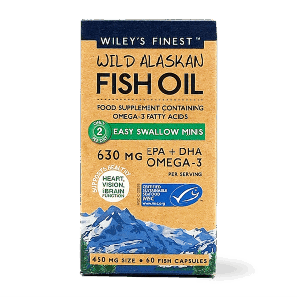Wiley’s Finest Wild Alaskan Fish Oil Easy Swallow Minis kapsule, 60 kapsul Wiley’s Finest Wild Alaskan Fish Oil Easy Swallow Minis kapsule, 60 kapsul