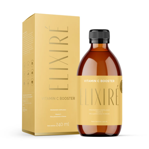 Elixire Vitamin C Booster tekočina - pomaranča in limona, 240 ml Elixire Vitamin C Booster tekočina - pomaranča in limona, 240 ml