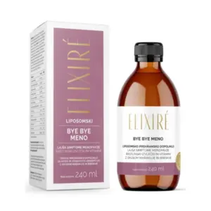 Elixire Bye Bye Meno tekočina - marakuja, vanilija in bela breskev, 240 ml