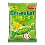 Dr. Soldan Em-Eukal Vitamin Shot kisli trdi polnjeni bonboni brez sladkorja, 75 g 
