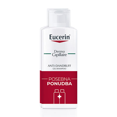 Eucerin DermoCapillaire šampon proti prhljaju - suhi prhljaj, 2 x 250 ml Eucerin DermoCapillaire šampon proti prhljaju - suhi prhljaj, 2 x 250 ml