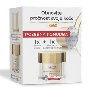 Eucerin Hyaluron-Filler + Elasticity paket: Dnevna krema ZF 30, 50 ml + refill 50 ml