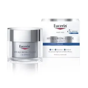 Eucerin Hyaluron-Filler + 3x Effect nočna krema, 50 ml
