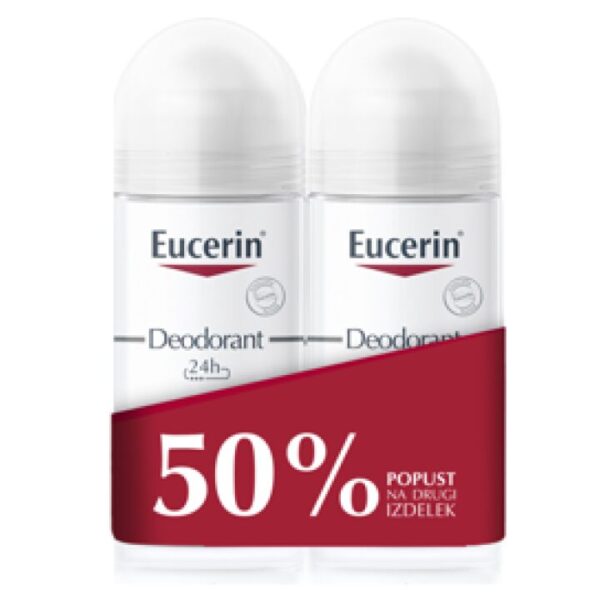 Eucerin Sensitive dezodorant 24h roll-on za občutljivo kožo, 2 x 50 ml Eucerin Sensitive dezodorant 24h roll-on za občutljivo kožo, 2 x 50 ml