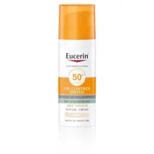 Eucerin Sun Oil Control Dry Touch obarvan kremni gel za zaščito obraza pred soncem ZF 50+ light, 50 ml Eucerin Sun Oil Control Dry Touch obarvan kremni gel za zaščito obraza pred soncem ZF 50+ light, 50 ml