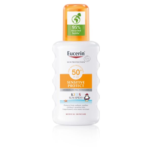 Eucerin Sun Kids Sensitive Protect sprej za zaščito otroške kože pred soncem ZF 50+, 200 ml Eucerin Sun Kids Sensitive Protect sprej za zaščito otroške kože pred soncem ZF 50+, 200 ml