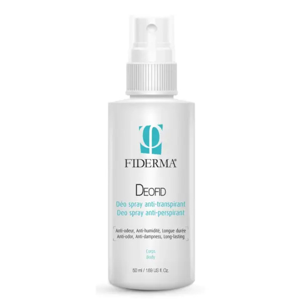 Fiderma Deofid razpršilo proti potenju in neprijetnemu vonju za telo, 50 ml
