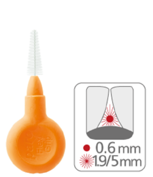 Paro Flexi grip stožčasta medzobna ščetka (oranžna) – 1,9/5,0 mm, 4 medzobne ščetke