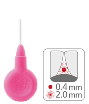 Paro Flexi grip medzobna ščetka (roza) – 2,0 mm, 4 medzobne ščetke