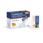 Fluimukan 200 mg prašek za peroralno raztopino z okusom pomaranče, 20 vrečk Fluimukan 200 mg prašek za peroralno raztopino z okusom pomaranče, 20 vrečk