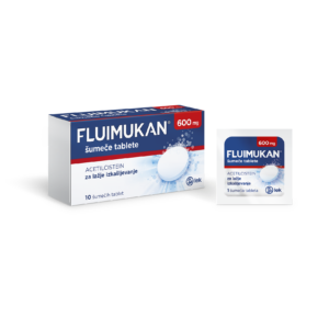 Fluimukan 600 mg šumeče tablete, 10 šumečih tablet