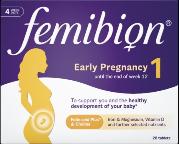 Femibion 1 tablete za podporo v nosečnosti do 12. tedna, 28 tablet Femibion 1 tablete za podporo v nosečnosti do 12. tedna, 28 tablet